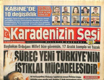 Karadenizin Sesi Gazetesi 26 Aralık 2013 - Süreç Yeni Türkiyenin İstiklal Mücadelesidir GZ101002 - 2