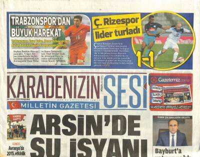 Karadenizin Sesi Gazetesi 29 Ocak 2015 - Çaykura 3500 İşçi Alınacak-Arsinde Su İsyanı GZ105565 - 1