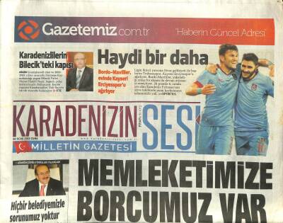 Karadenizin Sesi Gazetesi 30 Ocak 2015 - Memleketimize Borcumuz Var GZ101298 - 2