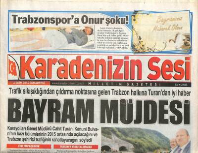 Karadenizin Sesi Gazetesi 4 Ekim 2014 - Giresunda Üzün Ömrün Sırrı ? GZ105560 - 1