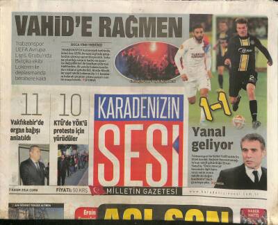 Karadenizin Sesi Gazetesi 7 Kasım 2014 - KTÜde YÖKü Protesto İçin Yürüdüler - Ersun Yanal Geliyor GZ125854 - 1