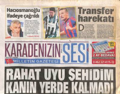 Karadenizin Sesi Gazetesi 7 Ocak 2015 - Hacıosmanoğlu İfadeye Çağrıldı GZ113295 - 1