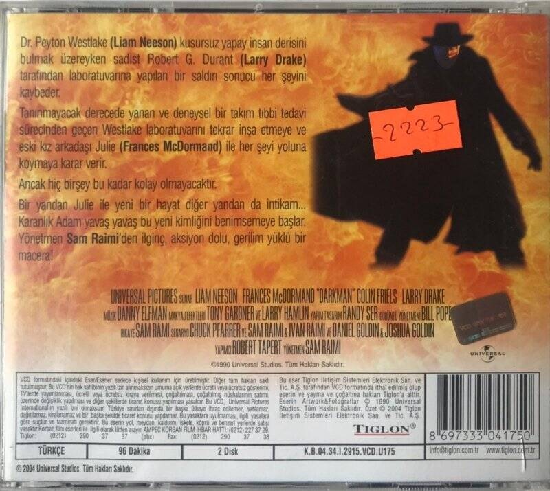 Karanlık Adam Darkman VCD Film VCD4680 - 2