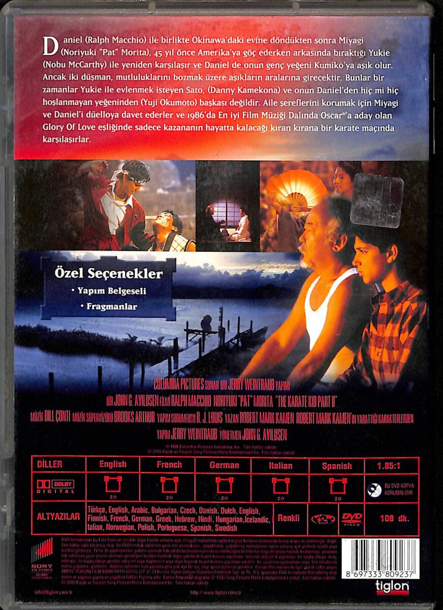 Karate Kid 2 (Karate Kid II) – Orijinal DVD (İkinci El) * Ralph Macchio, Pat Morita - 1986 * DVD2967 - 2