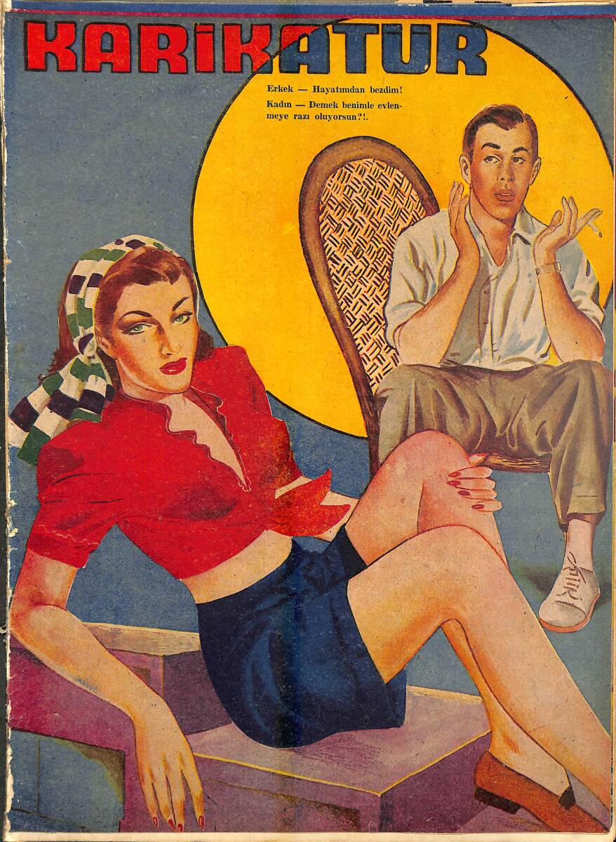 KARİKATÜR Edebi Haftalık Mizah Mecmuası 1 Mayıs 1947 Sayı: 592 NDR95896 - 1