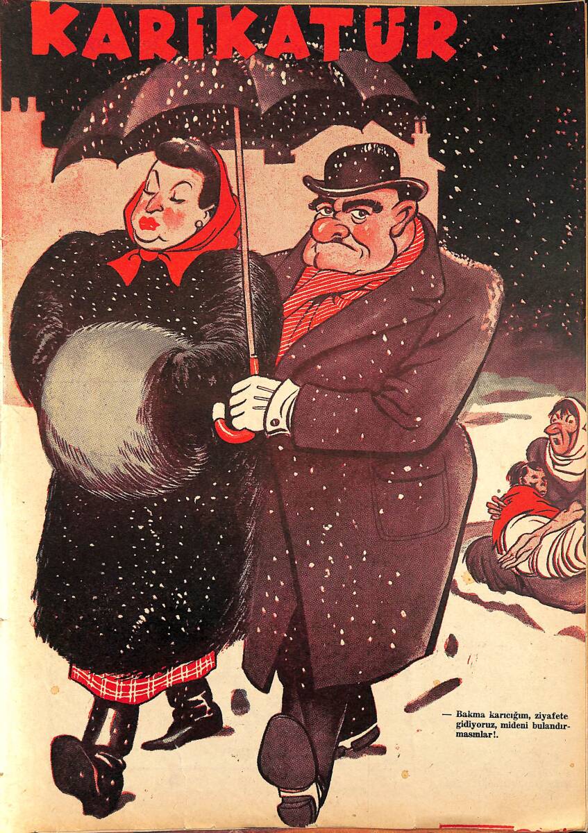 KARİKATÜR Edebi Haftalık Mizah Mecmuası 11 Mart 1948 Sayı: 637 NDR95914 - 1