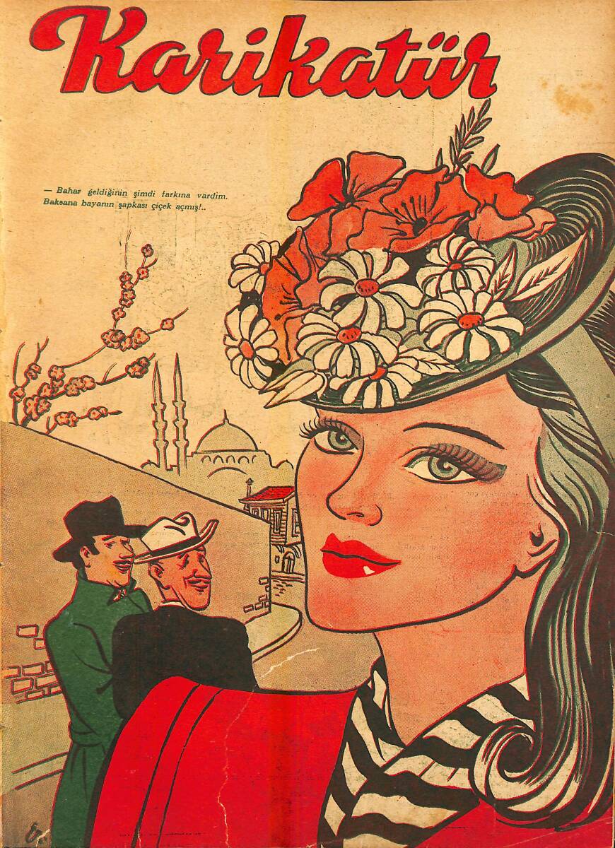 KARİKATÜR Edebi Haftalık Mizah Mecmuası 13 Mart 1947 Sayı: 585 NDR95893 - 1