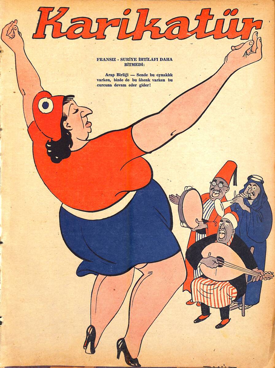 KARİKATÜR Edebi Haftalık Mizah Mecmuası 14 Haziran 1945 Sayı: 494 NDR95936 - 1