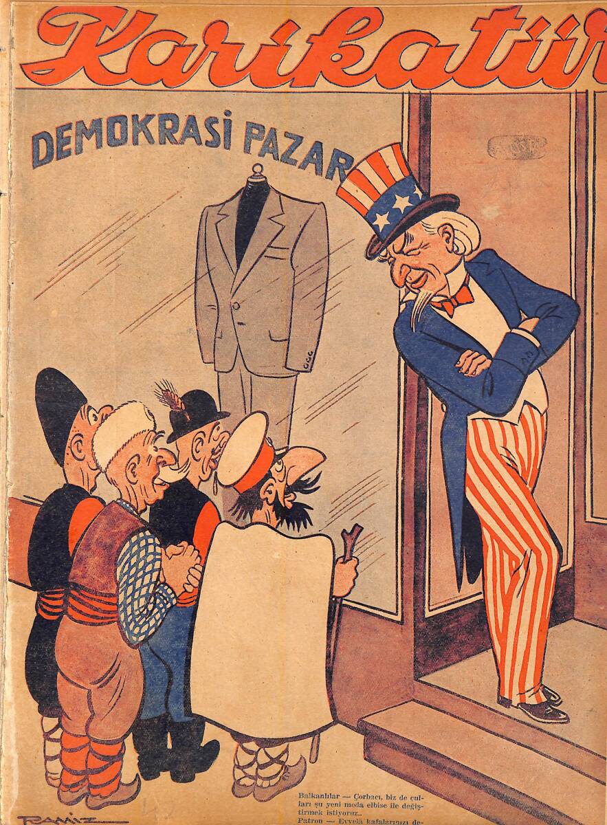 KARİKATÜR Edebi Haftalık Mizah Mecmuası 20 Eylül 1945 Sayı: 508 NDR95941 - 1