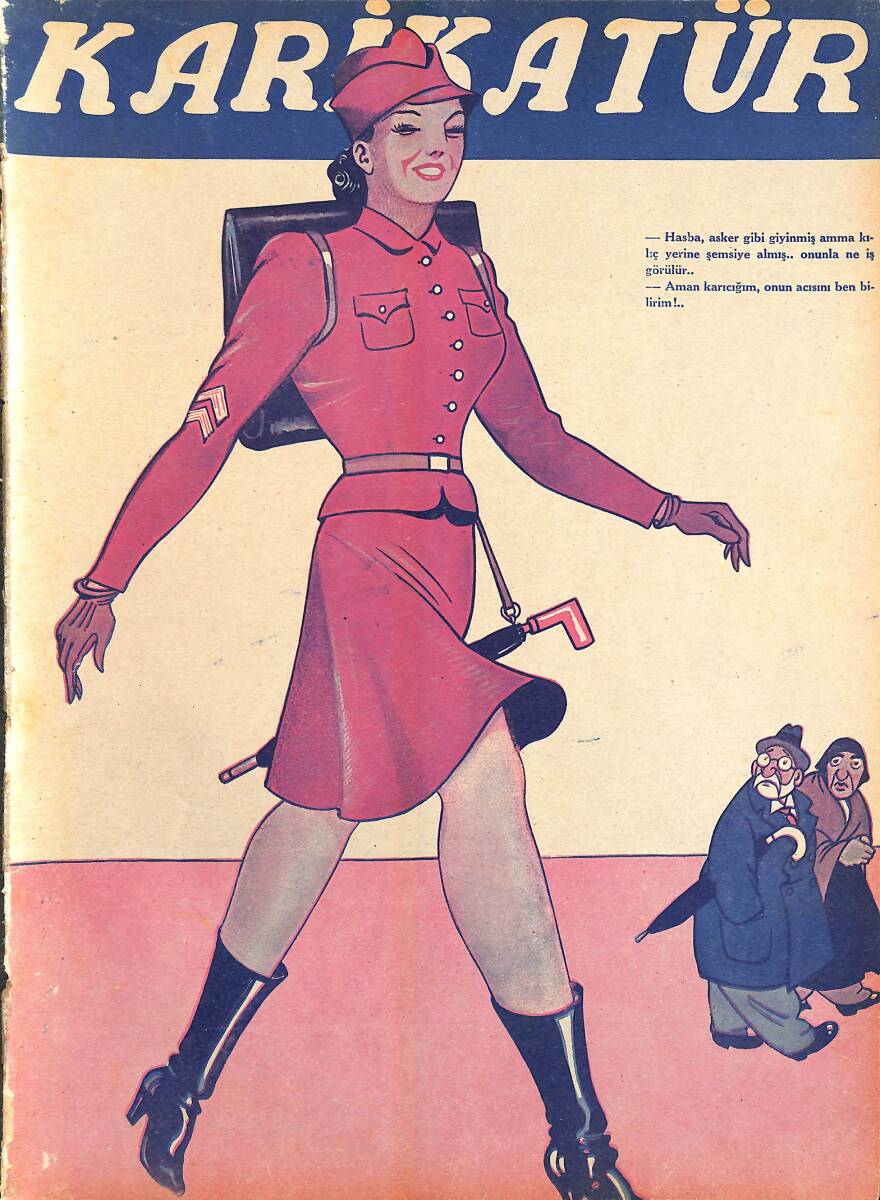 KARİKATÜR Edebi Haftalık Mizah Mecmuası 21 Mart 1940 Sayı: 221 NDR95836 - 1