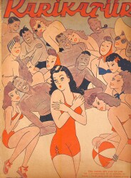 KARİKATÜR Edebi Haftalık Mizah Mecmuası 23 Ağustos 1945 Sayı: 504 NDR95922 - Gökçekoleksiyon