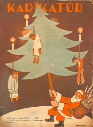 KARİKATÜR Edebi Haftalık Mizah Mecmuası 25 Aralık 1937 Sayı: 104 NDR96163 - Gökçekoleksiyon