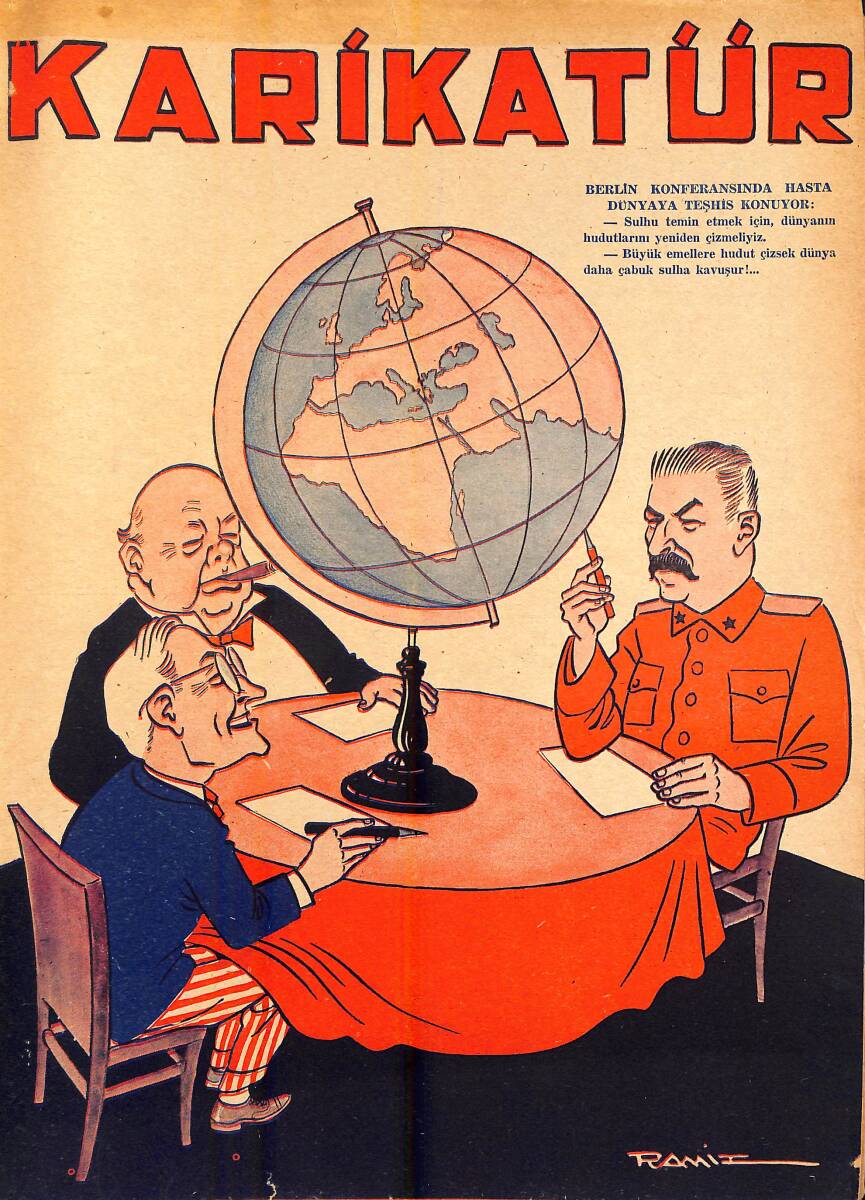 KARİKATÜR Edebi Haftalık Mizah Mecmuası 26 Temmuz 1945 Sayı: 500 NDR95918 - 1