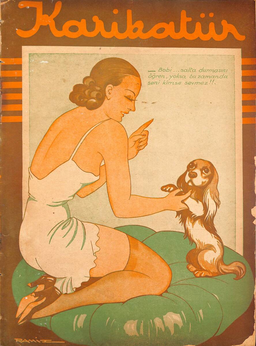 KARİKATÜR Edebi Haftalık Mizah Mecmuası 27 Mart 1937 Sayı: 65 NDR96148 - 1