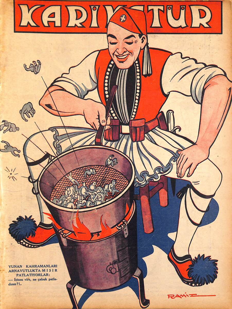 KARİKATÜR Edebi Haftalık Mizah Mecmuası 27 Mart 1941 Sayı: 274 NDR96135 - 1