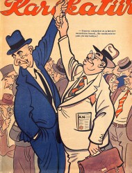 KARİKATÜR Edebi Haftalık Mizah Mecmuası 28 Haziran 1945 Sayı: 496 NDR95939 - Gökçekoleksiyon