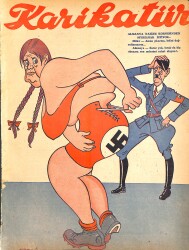 KARİKATÜR Edebi Haftalık Mizah Mecmuası 29 Mart 1945 Sayı: 483 NDR95927 - Gökçekoleksiyon