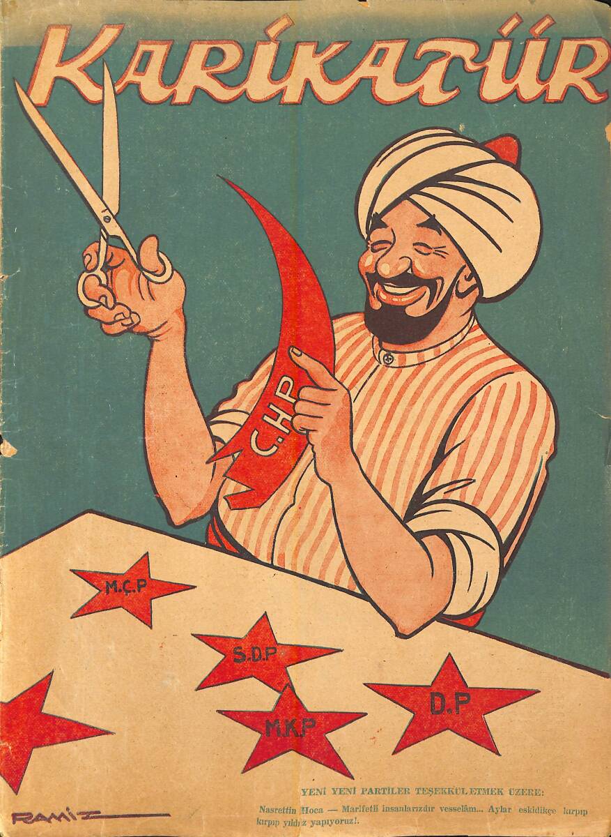 KARİKATÜR Edebi Haftalık Mizah Mecmuası 30 Mayıs 1946 Sayı: 544 NDR96085 - 1