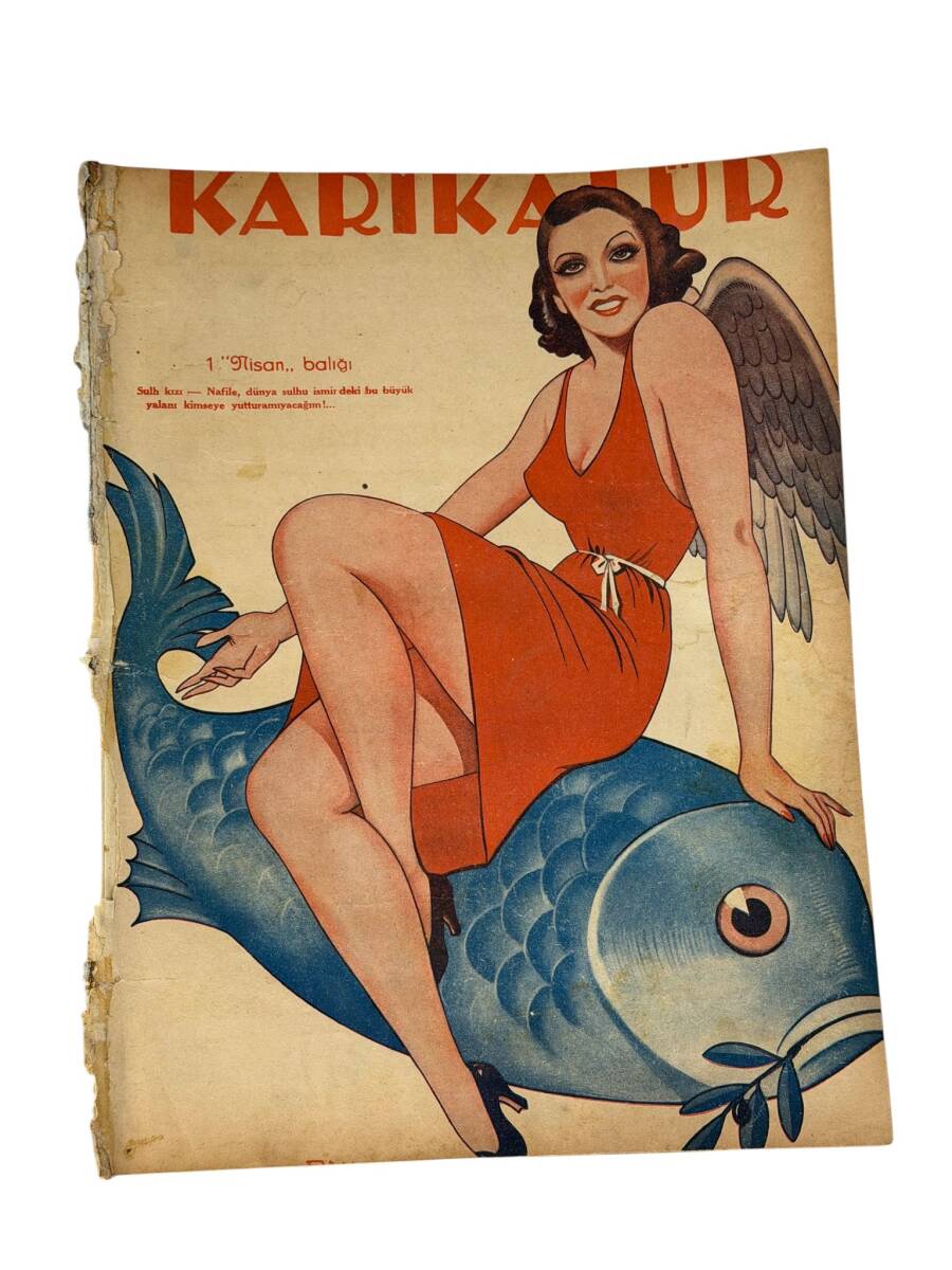 KARİKATÜR Edebi Haftalık Mizah Mecmuası 31 Mart 1938 Sayı: 118 NDR100311 - 1