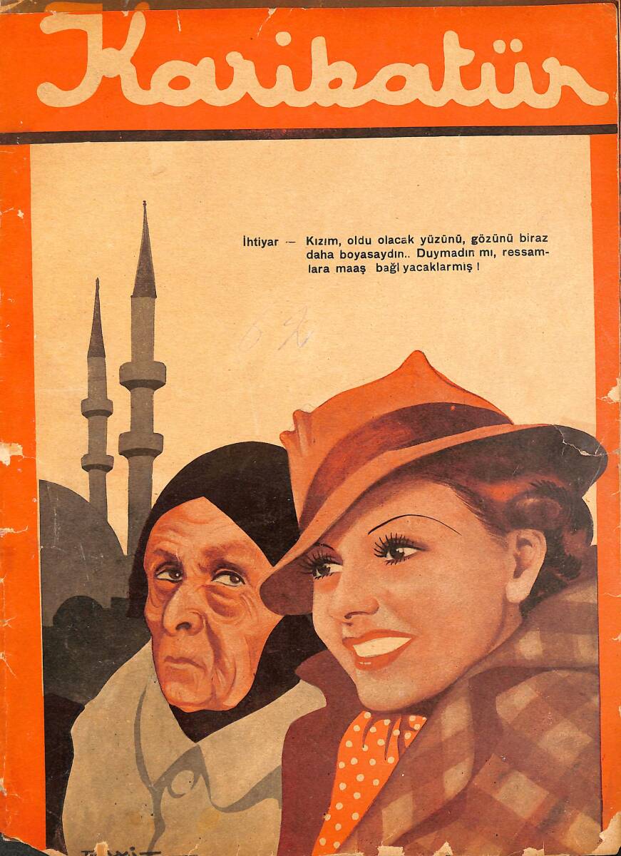KARİKATÜR Edebi Haftalık Mizah Mecmuası 6 Mart 1937 Sayı: 62 NDR96147 - 1