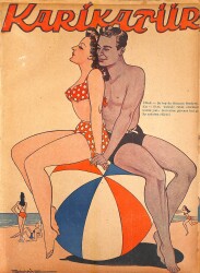 KARİKATÜR Edebi Haftalık Mizah Mecmuası 9 Ağustos 1945 Sayı: 502 NDR95920 - Gökçekoleksiyon