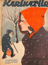 KARİKATÜR Edebi Haftalık Mizah Mecmuası Sayı:315 8 İkincikanun 1942 NDR95567 - Gökçekoleksiyon