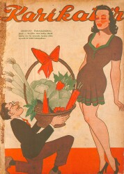KARİKATÜR Edebi Haftalık Mizah Mecmuası Sayı:316 15 İkincikanun 1942 NDR95568 - Gökçekoleksiyon