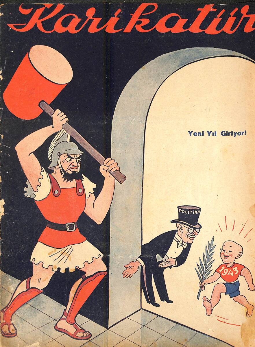 KARİKATÜR Edebi Haftalık Mizah Mecmuası Sayı:366 31 Birincikanun 1942 NDR95614 - 1