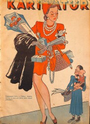 KARİKATÜR Edebi Haftalık Mizah Mecmuası Sayı:420 13 İkincikanun 1944 NDR95640 - Gökçekoleksiyon
