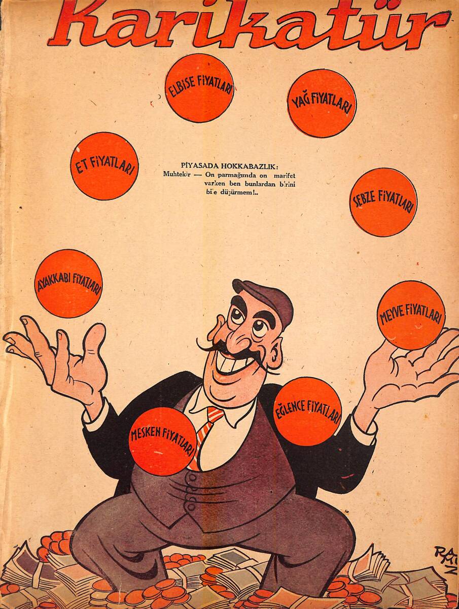 KARİKATÜR Edebi Haftalık Mizah Mecmuası Sayı:427 2 Mart 1944 NDR95646 - 1