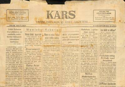 Kars Gazetesi 8 Ağustos 1941 - Lozan Sulhunun 18. Yıldönümü GZ102744 - 1