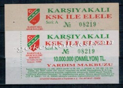 Karşıyaka Spor Kulübü Derneği Yardım Makbuzu 10.000.000 TL EFM400 - Gökçekoleksiyon