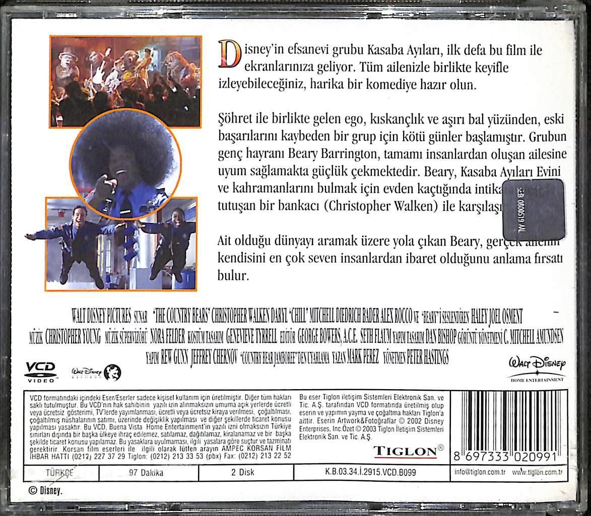Kasaba Ayıları - The Country Bears Orjinal VCD Animasyon Film VCD28025 - 2