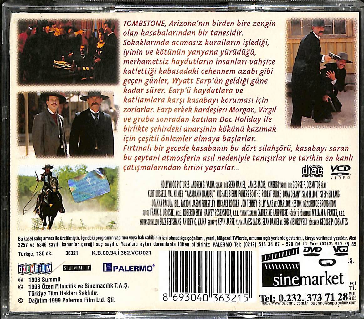 Kasabanın Namusu – Tombstone (1993) Orijinal VCD Film ' Kurt Russel, Val Kilmer ' VCD28306 - 2
