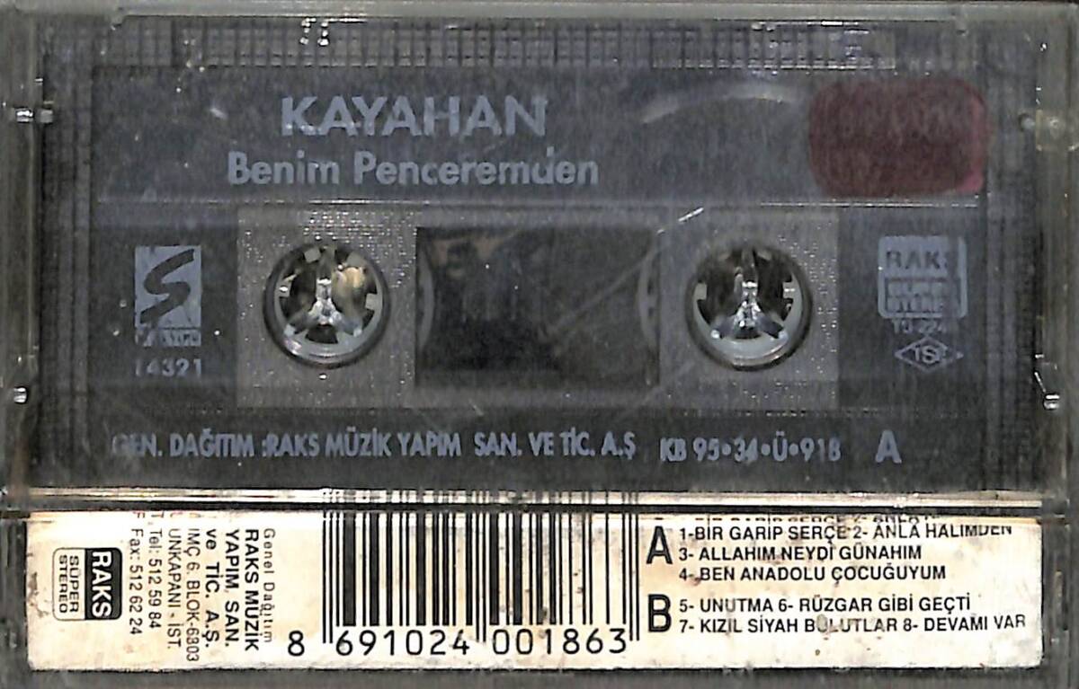 Kayahan - Benim Penceremden Kaset (Kırmızı Bandrol - İkinci El) KST27924 - 2