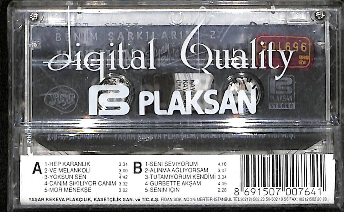 Kayahan – Benim Şarkılarım 2 & Siyah Işıklar Orijinal Kaset (Sıfır) * Yaşar Kekeva Kasetçilik - Kırmızı Bandrol - 1994 * KST30335 - 2
