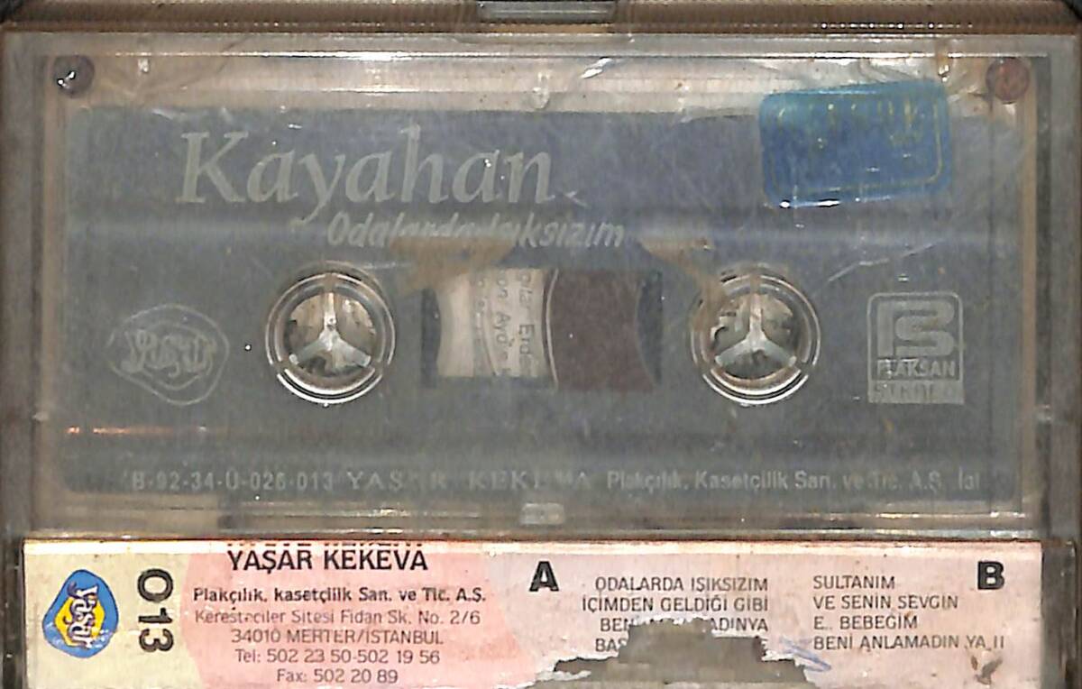 Kayahan - Odalarda Işıksızım Kaset (Mavi Bandrol - İkinci El) KST27967 - 2