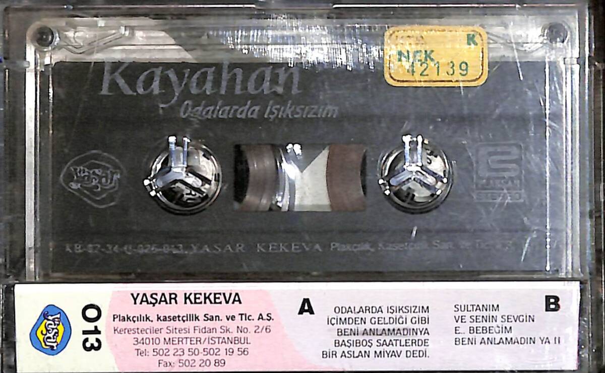 Kayahan - Odalarda Işıksızım Kaset (Sarı Bandrol - İkinci El) KST27353 - 2