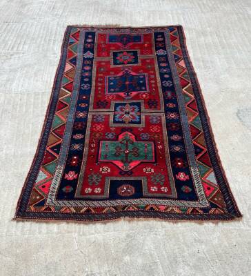 Kazak Eski El Dokuma Antika Halı AOB3800 (N) - 2