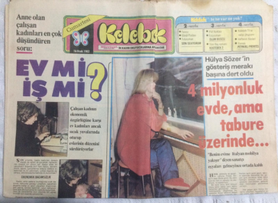 Kelebek (Hürriyet Gazetesi Ek) 16 Ocak 1982 - Hülya Sözerin Gösteriş Merakı Başına Dert Oldu - GZ21028 - 1