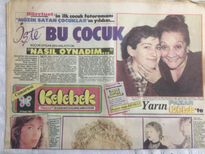 Kelebek (Hürriyet Gazetesi Ek) 29 Ocak 1983 - Muazzez Abacı Kıvır Kıvır,Adile Naşit - GZ21030 - 1