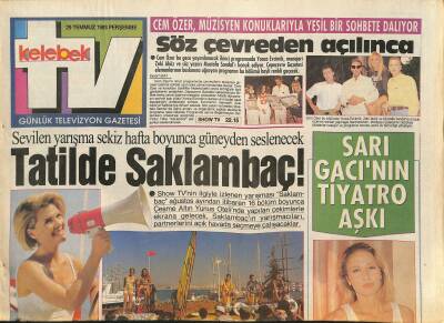 Kelebek TV Gazetesi 29 Temmuz 1993 - Saklambaç Yarışması, Rüya Ersavcı, Buket Dereoğlu, Orhan Gencebayın Yeni Dizisi GZ126392 - 1