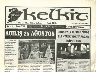Kelkit Gazetesi 11 Ağustos 2017 - CHPde Adaylar Ortaya Çıkmaya Başladı - Reşadiyede 2018 Yılında Doğalgaz Yanacak GZ125255 - 1