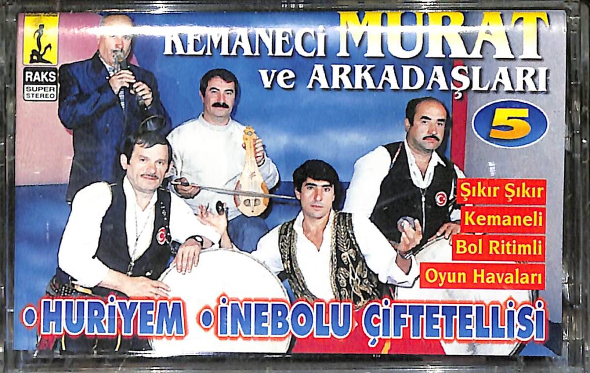 Kemaneci Murat Ve Arkadaşları 5 - Huriyem / İnebolu Çiftetellisi - Şıkır Şıkır Kemaneli Bol Ritimli Oyun Havaları Kaset (Sıfır Kaset) KST29183 - 1