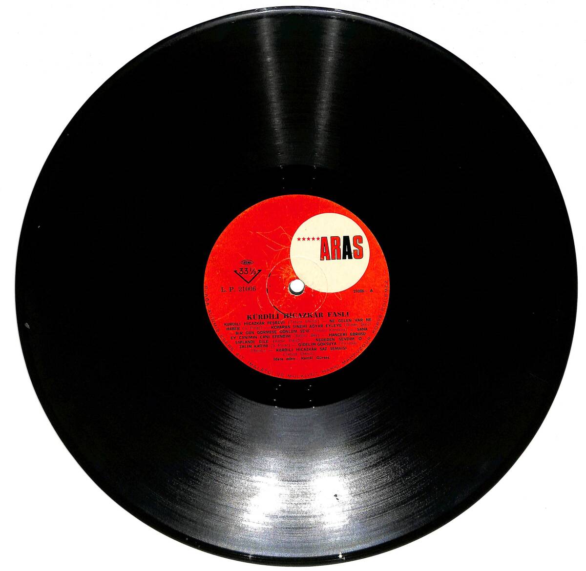 Kemâl Gürses – Kürdilihicazkâr Uşşak Hüseyni Faslı | Aras Plak Plak 33'lük LP (Long Play) PLAK (10/6.5) 