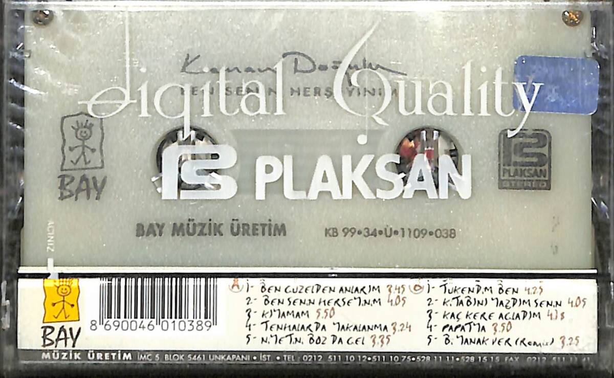 Kenan Doğulu – Ben Senin Herşeyinim Orijinal Kaset (SIFIR) * Bay Müzik - 1999 * KST31184 - 2