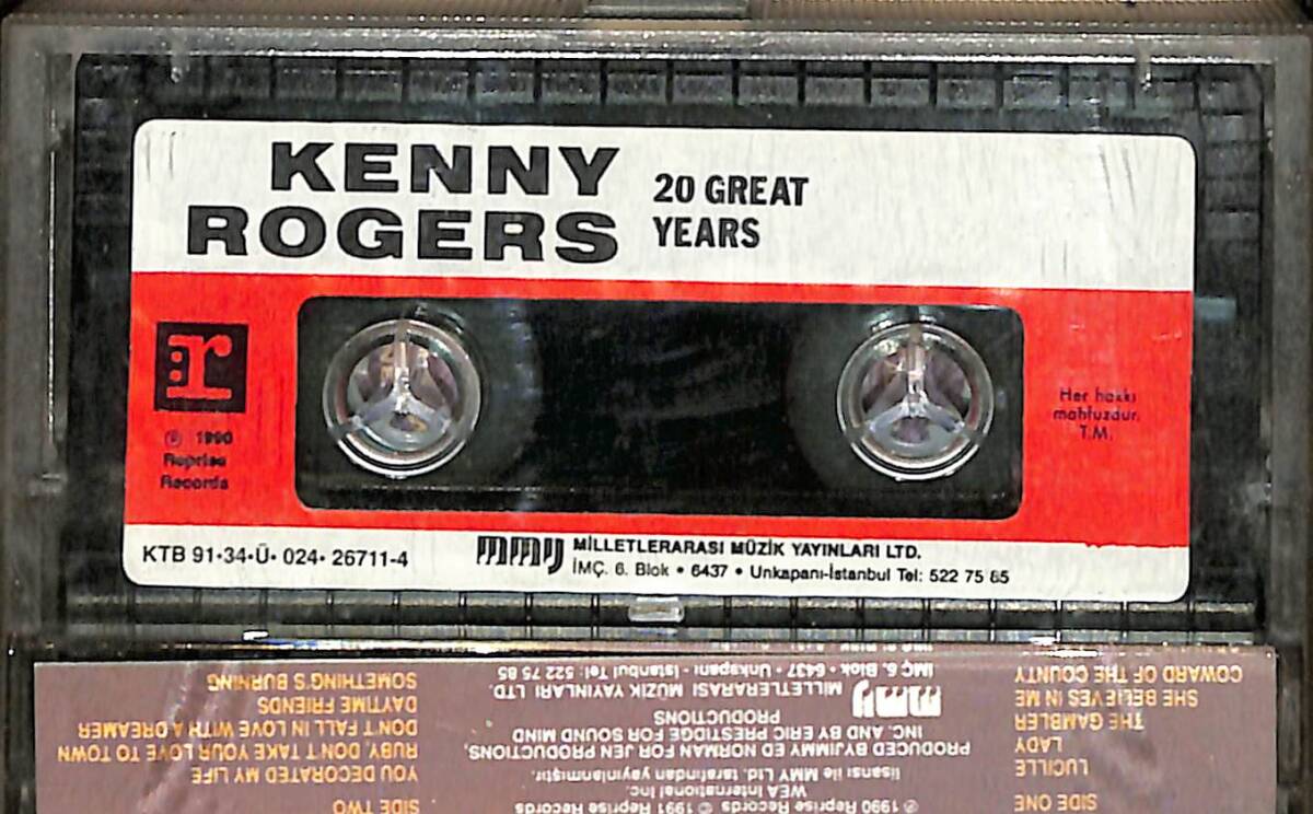 Kenny Rogers - 20 Great Years Kaset (İkinci El Kaset) KST29774 - 2