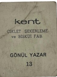 KENT Sakızı Artistler Serisi No 13 Gönül Yazar # SKZ1464 - 2