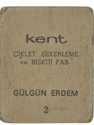 KENT Sakızı Artistler Serisi No 2 Gülden Erdem # SKZ1472 - 2