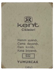 KENT Sakızı Artistler Serisi No 32 Yumurcak # SKZ1486 - 2